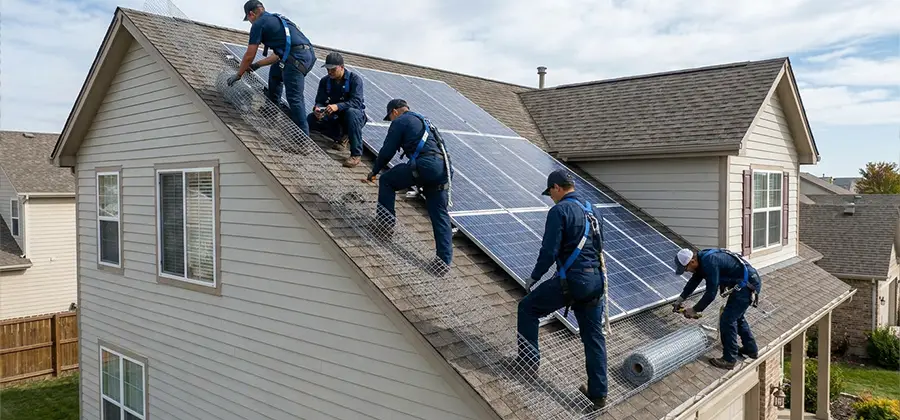 Pigeon Wire for Solar Panels in Ypsilanti